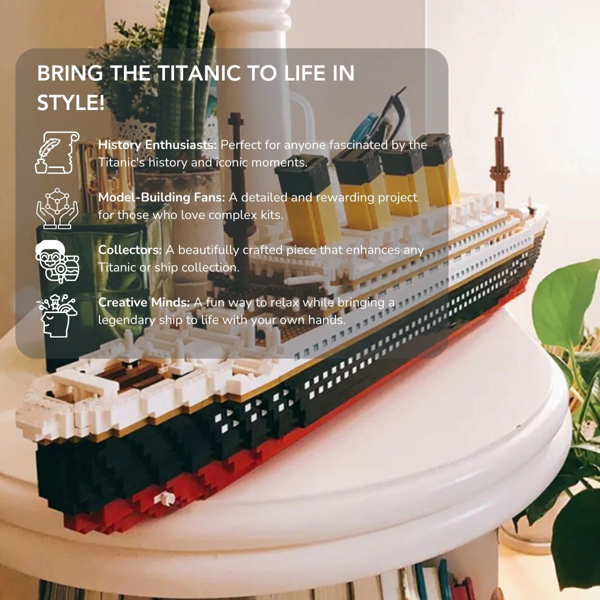 Serenosole™ ShipCraft Titanic Construction Kit | Create an iconic ship with your own hands