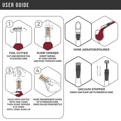 Serenosole™ CorkLift Wine Opener with Needle | Smooth, quick, and mess-free wine opening every time | Easiest Wine Opener 2024